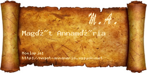 Magát Annamária névjegykártya